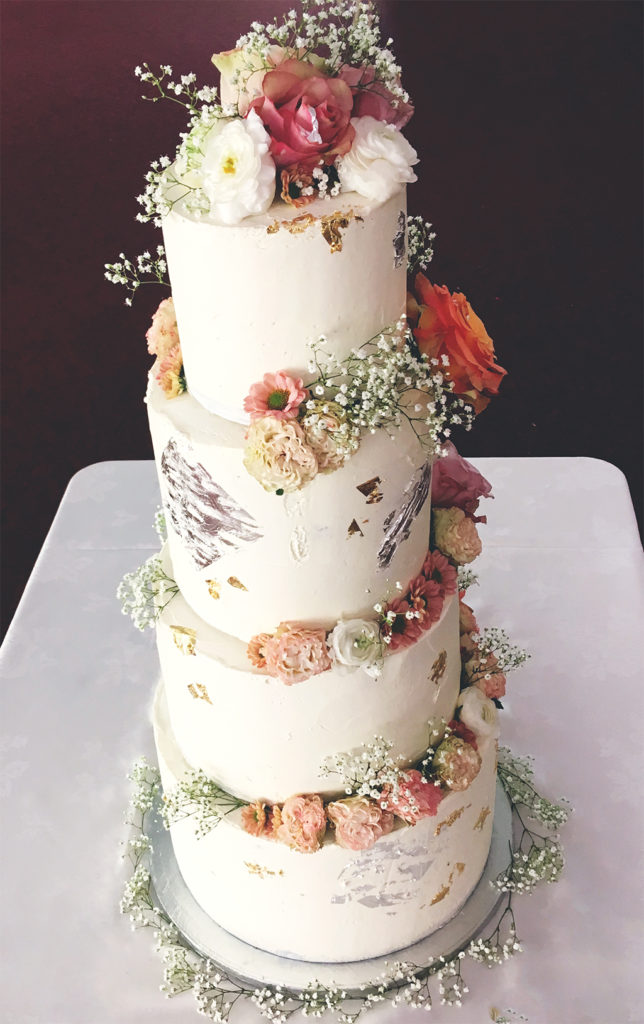 three tier wedding cake