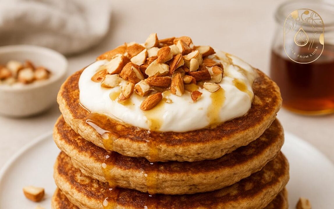 Banan rye sourdough pancakes